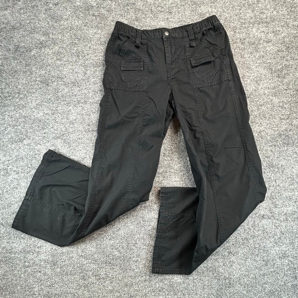 H&M Divided Women’s 0 Black Cargo Pants Wide Leg Y2K Utility Goth